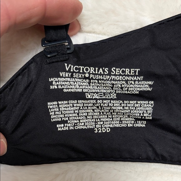 Victoria's Secret Black Bra with Pink Lace Overlay - Picture 2 of 6